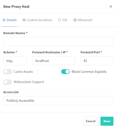 Nginx host setup